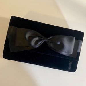 Yves Saint Laurent Black Velvet Clutch